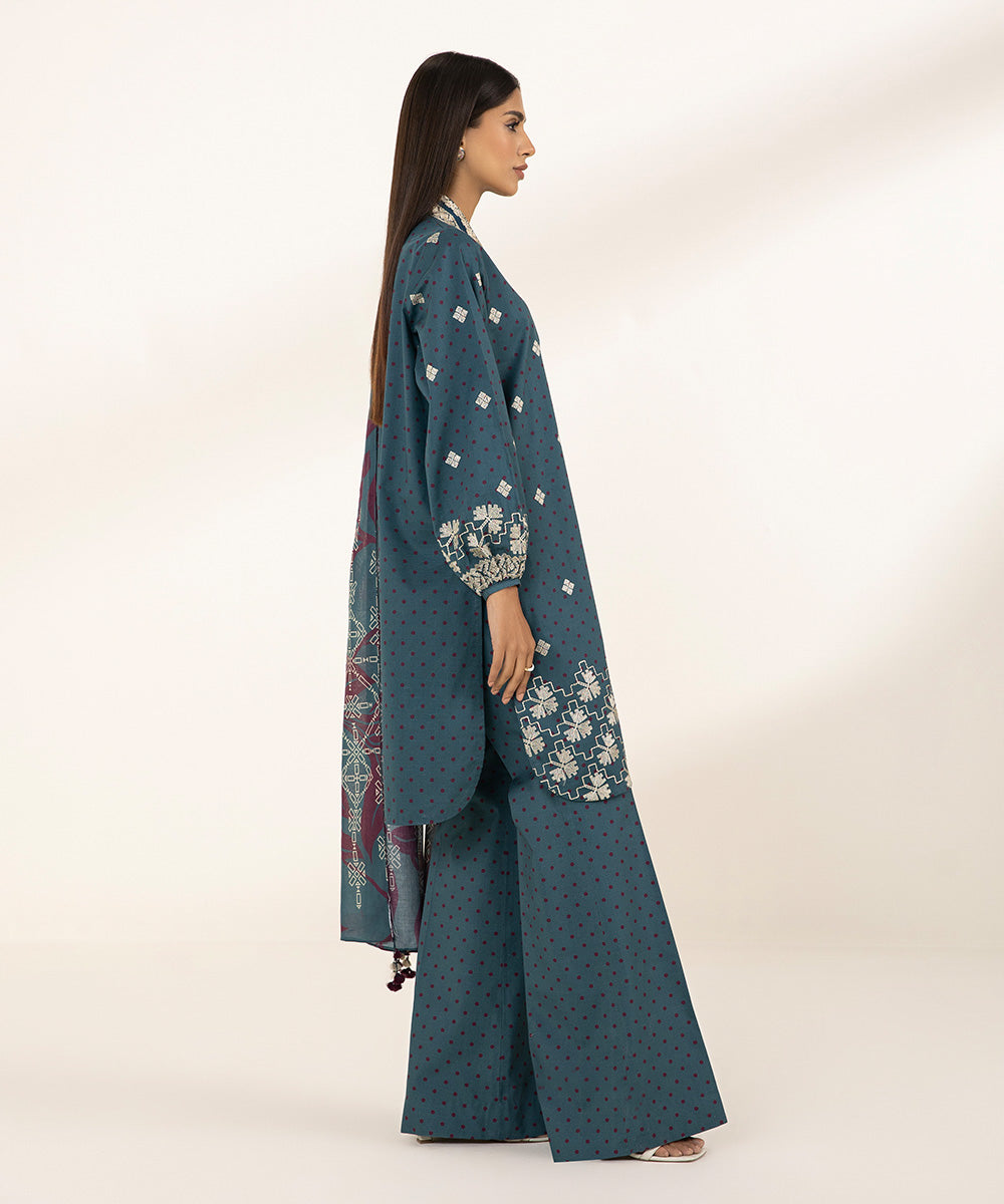 3 Piece - Embroidered Lawn Suit