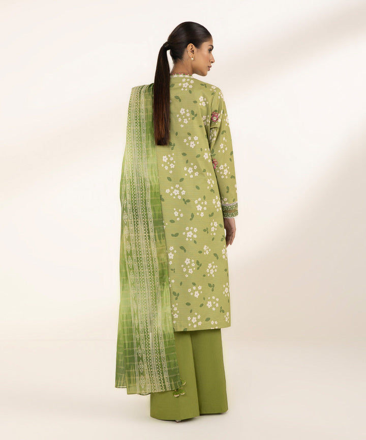 3 Piece - Embroidered Zari Lawn Suit