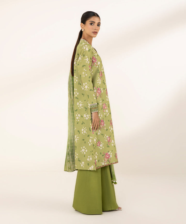 3 Piece - Embroidered Zari Lawn Suit