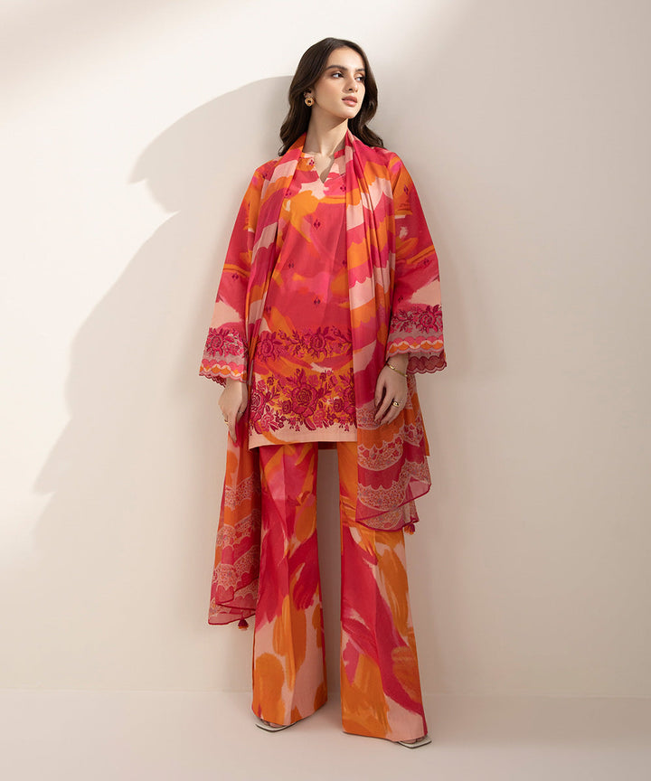 3 Piece - Embroidered Lawn Suit