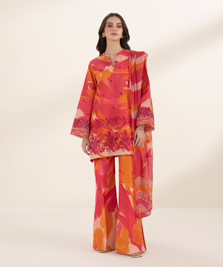 3 Piece - Embroidered Lawn Suit