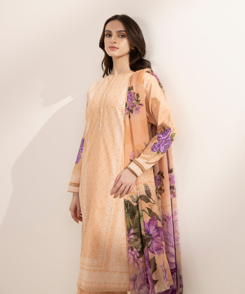 3 Piece - Embroidered Lawn Suit