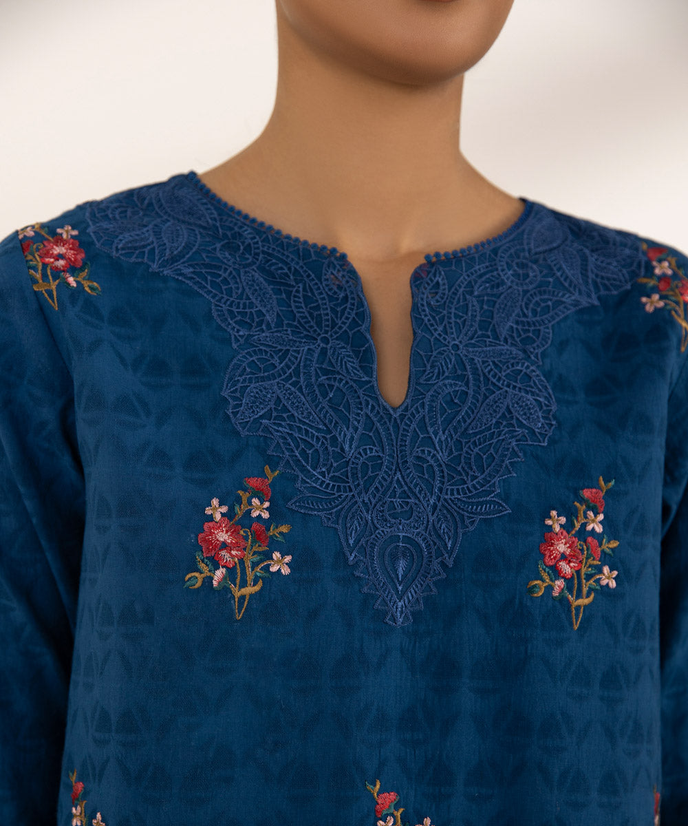 3 Piece - Embroidered Jacquard Suit