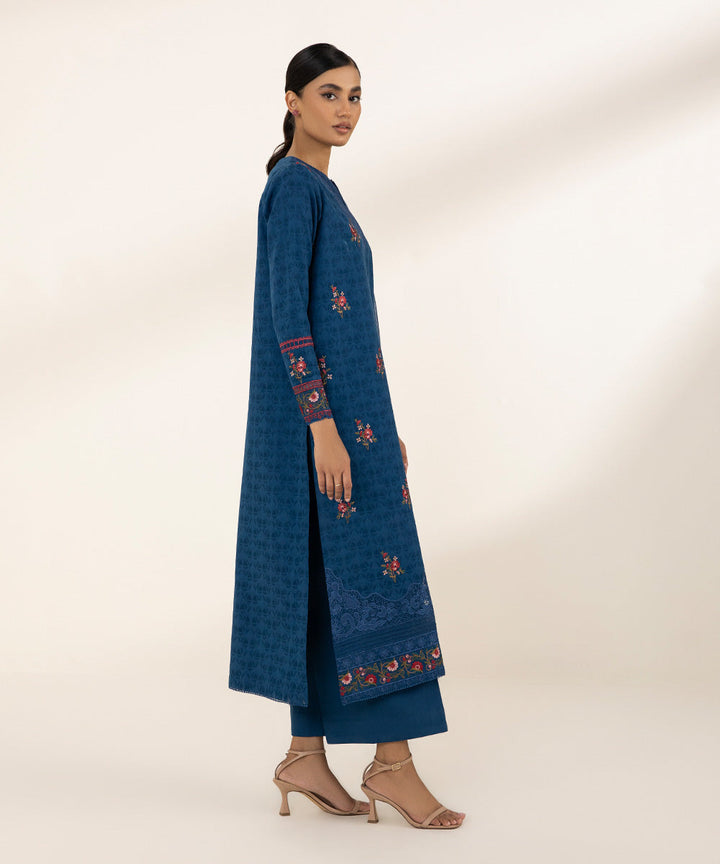 3 Piece - Embroidered Jacquard Suit